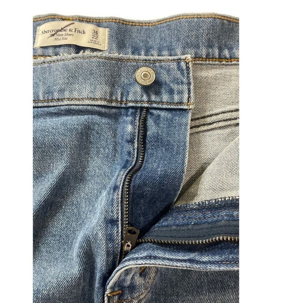 Abercrombie & Fitch The Mom Short Jeans Distressed Plus Size Denim 36/22 New - Picture 11 of 14